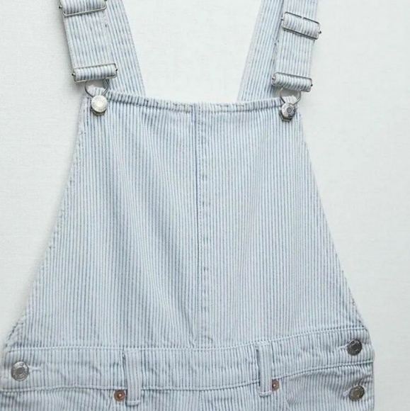 Zara Overalls Pin Striped medium weight - Picture 4 of 6